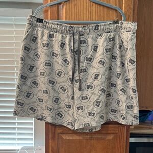Gray patterned Monster Inc sweat shorts